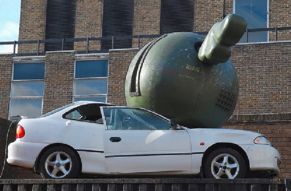 street guerilla marketing car ball