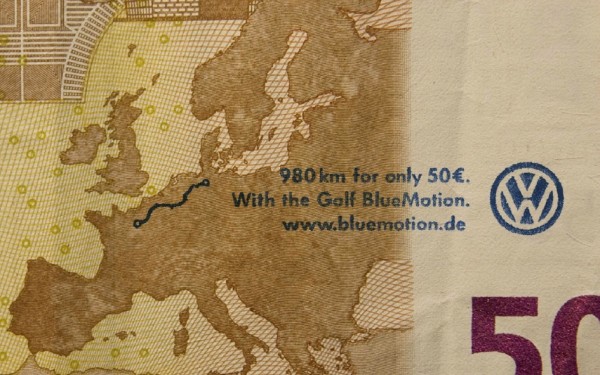 BlueMotion Volkswagen deutchland money billet print 1