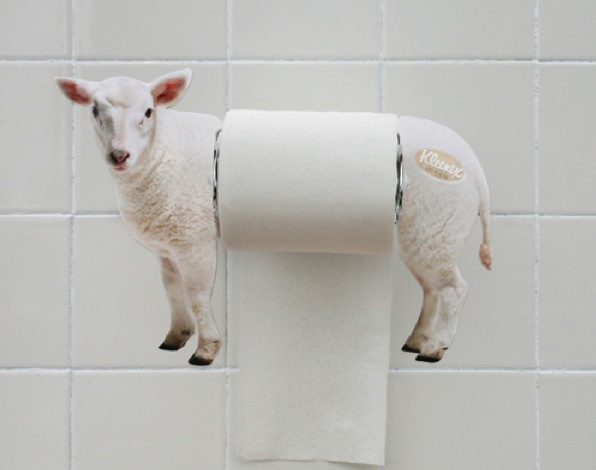 ambient marketing toilets WC kleenex sheep mouton doux extra soft sweet 1