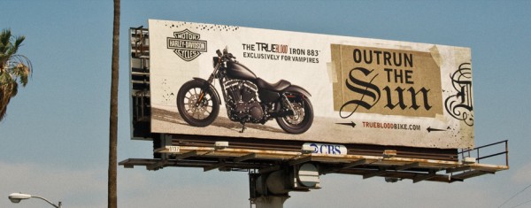 harley billboard outdoor true blood digital kitchen hbo season saison 2 co-branding