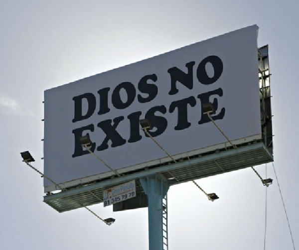Dieu n'existe pas god does not exist outdoor billboard affichage gran pantalla madrid mccann erickson 1