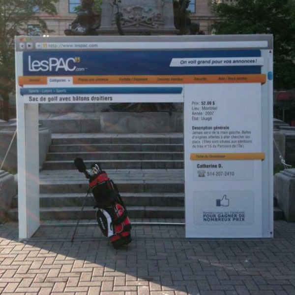 lespacs montreal PR prodezza ambient guerrilla marketing field marketing struttura di marketing di prodotto screenshot sito 3