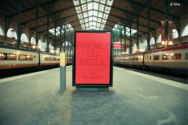 clm bbdo paris gare du mord the economist affichage effet d'optique 2