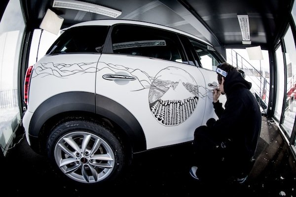 relaax suisse burton european open mini countryman pirateartcrew voiture vehicule marketing coup de pub 4