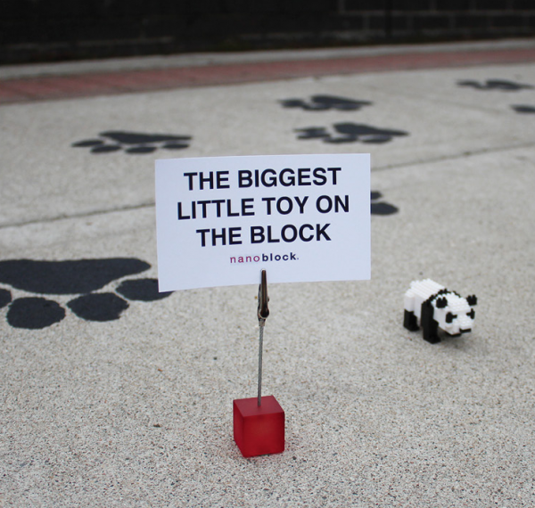 lion dog panda nanoblock lego street team detroit ambient marketing street 5