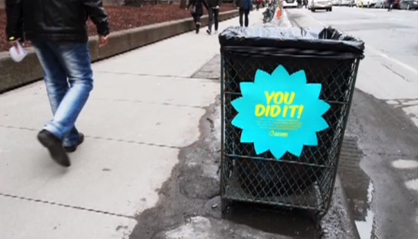 raise the roof canada toronto ambient marketing flashy congrats thanks leo burnett street sdf hobo 2