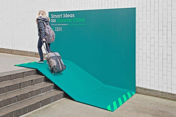 IBM smarter cities people affichage ambient marketing outdoor 1