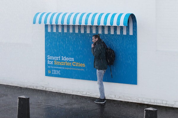 IBM smarter cities people affichage ambient marketing outdoor 2
